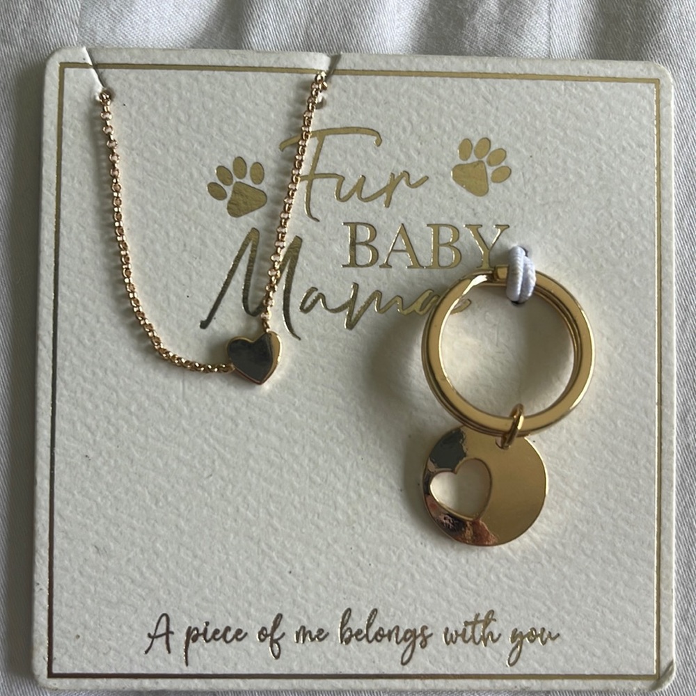 Fur Baby Mama necklace and matching collar ring